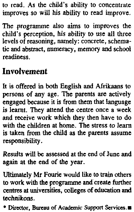 Human Science Researcher: 1990/06