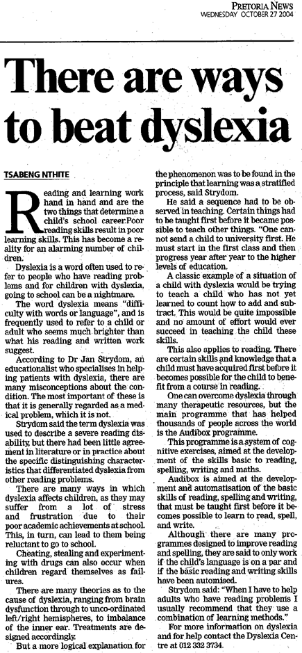 Pretoria News: 2004/09/27