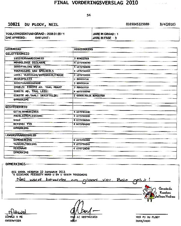 Finale vorderingsverslag